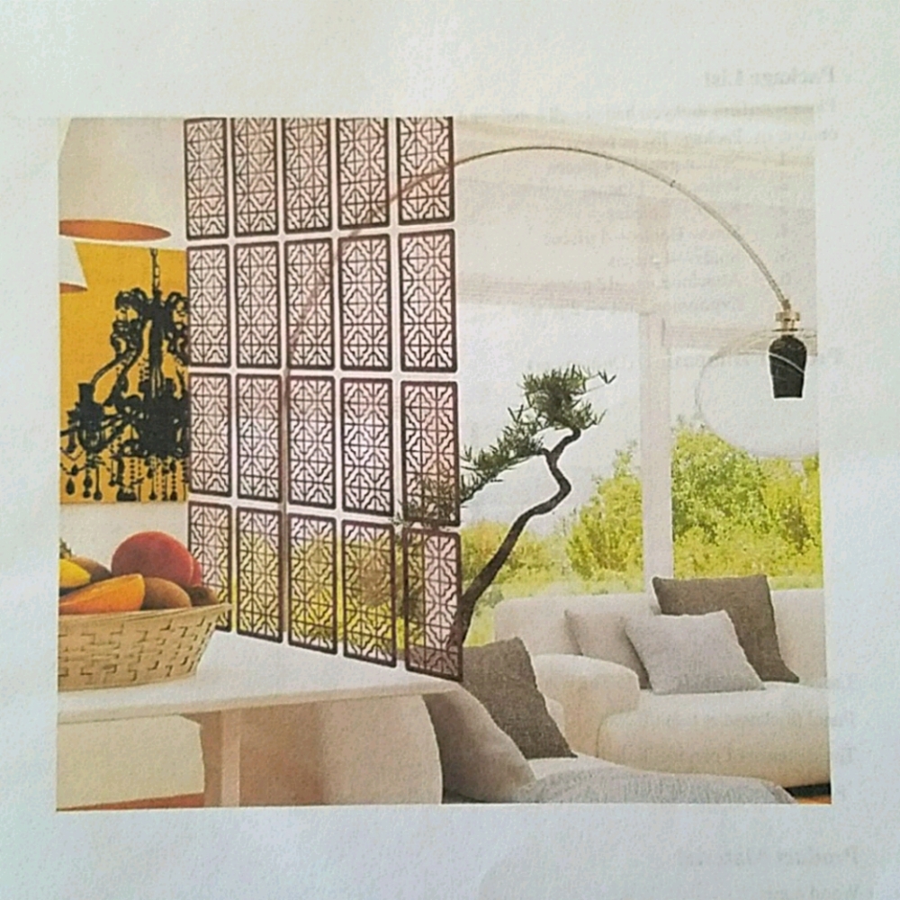 NWT Brown wooden hanging room divider